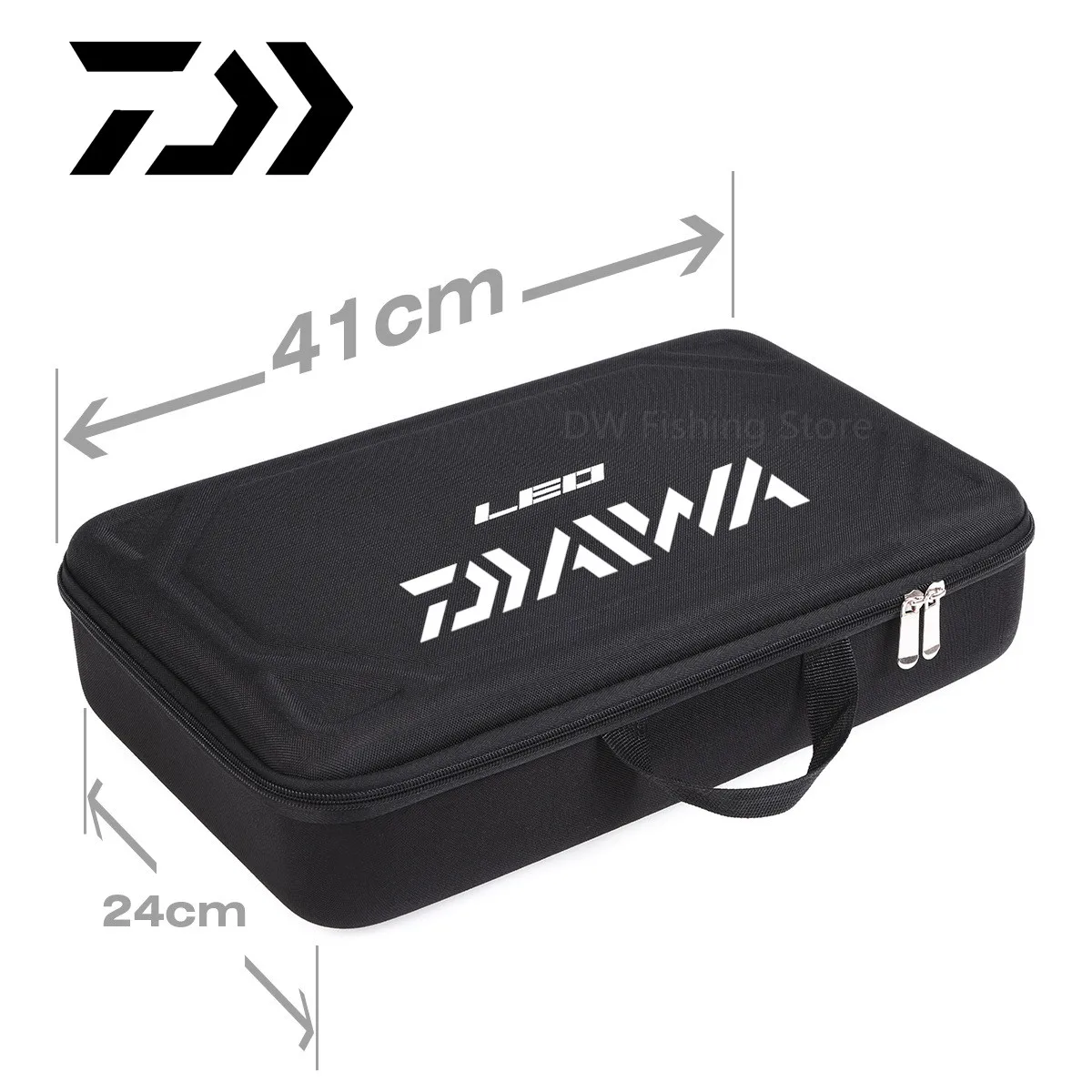 

41CM EVA Hard Shell Daiwa Fishing Bag Multifunctional Shockproof Fishing Accessory Spinning Rod Reel Outdoor Case Storage Bags