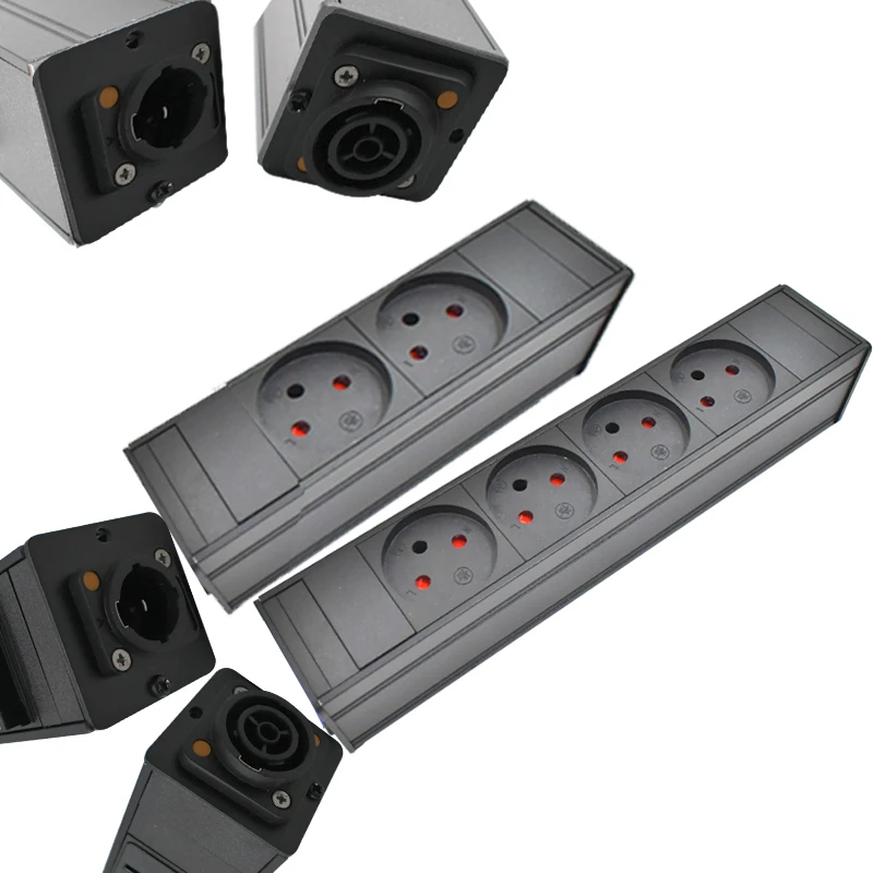 Фото Блок распределения питания PDU для сетевых шкафов, розетки Schuko, Powerlink, авиационные разъемы, 1-10AC, израильские розетки, без выключателя, беспроводной №1