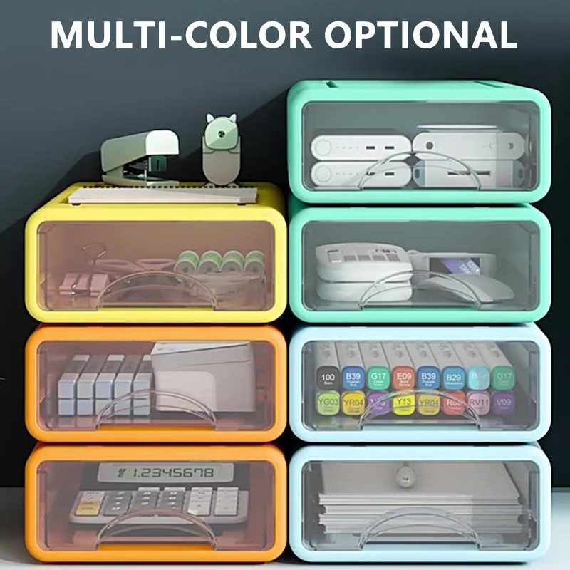 

Desktop Storage Box Make up Organizer Drawer Type Jewelry Stackable Desk Closet Organizer Box for Cosmetics Home Stationery