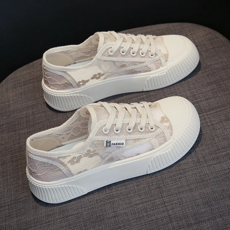 

Женские кроссовки на шнуровке, белые дышащие кроссовки на шнуровке с цветами, повседневная обувь, весна-лето 2022