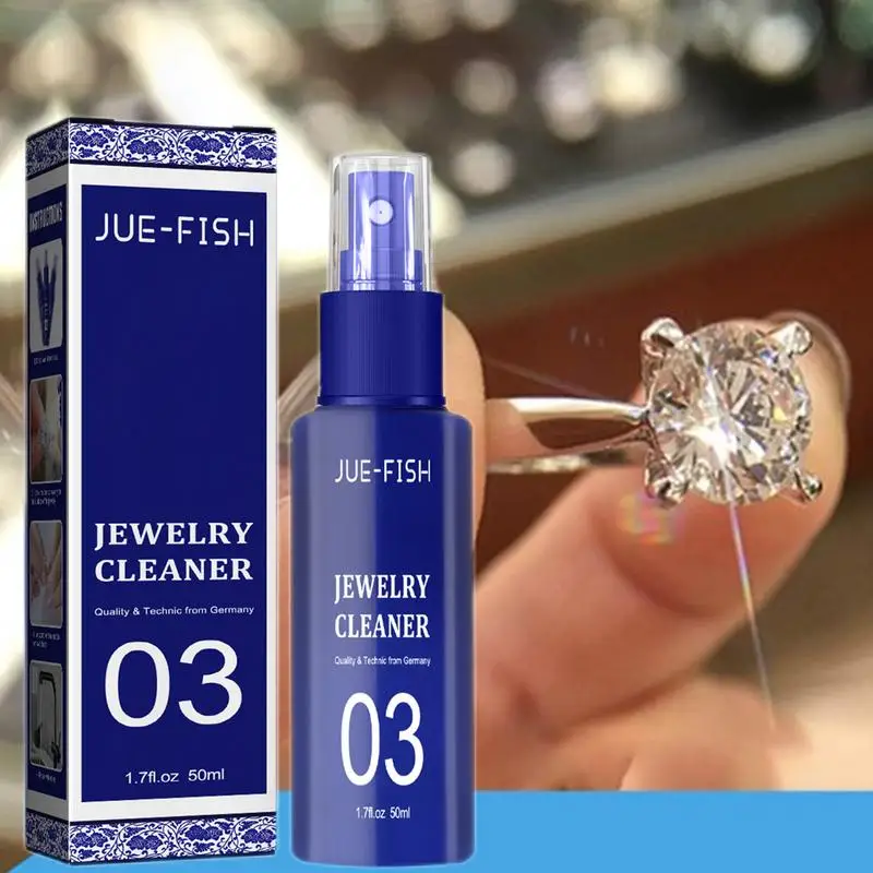 

50ml Jewelry Cleaner Silver Jewelry Necklace Ring Clean Polishing Spray Ring Care Washing Fluid Multi-use All Purpose Cleaner