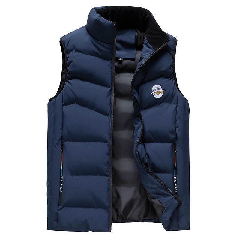 2022 Autumn Winter Men's Golf Wear Jacket Golf Vest Zipper Horse Vest Down Male Windbreak Warm Men Malbon Golf Wear Horse