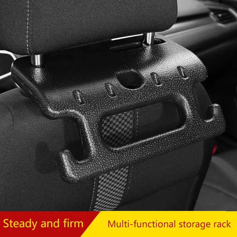 

1PCS Car Back Chair Hook Safety Armrest Car Storage Hook Foldable Chair Back Hook Multi-functional Hook Car Double Hook