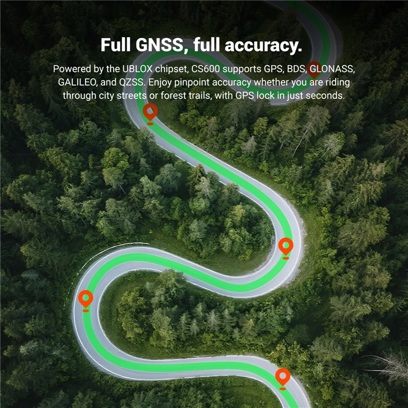 Фото COOSPO CS600 Красочная карта Сенсорный экран Велосипедный компьютер GPS-навигация Беспроводной велосипедный компьютер Одометр для тренировок в помещении №2