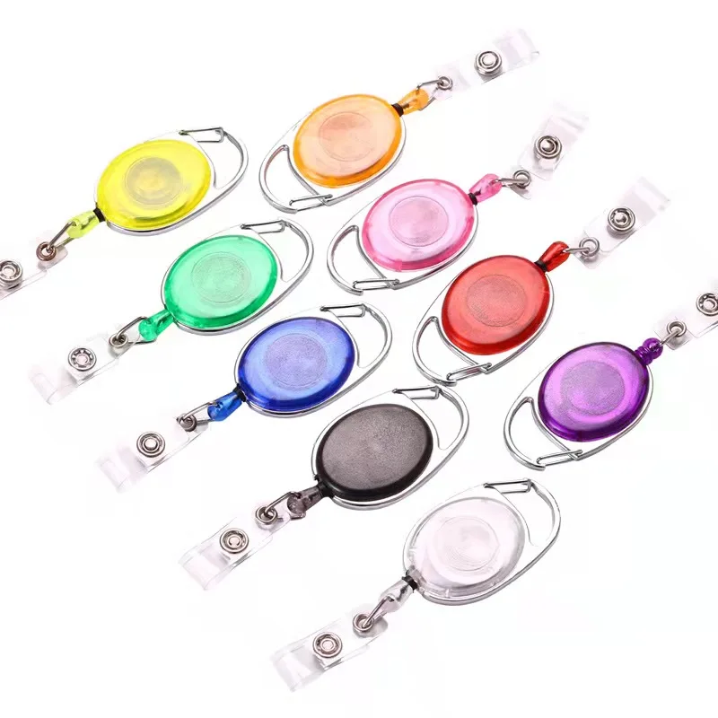 

10Pcs Colorful Badge Reels Retractable Work Holder Clip Staff Badge Lanyard for Id Badge Holder