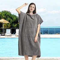 extra large thick hooded beach towel changing robe quick dry microfiber towelling surf poncho for men and women