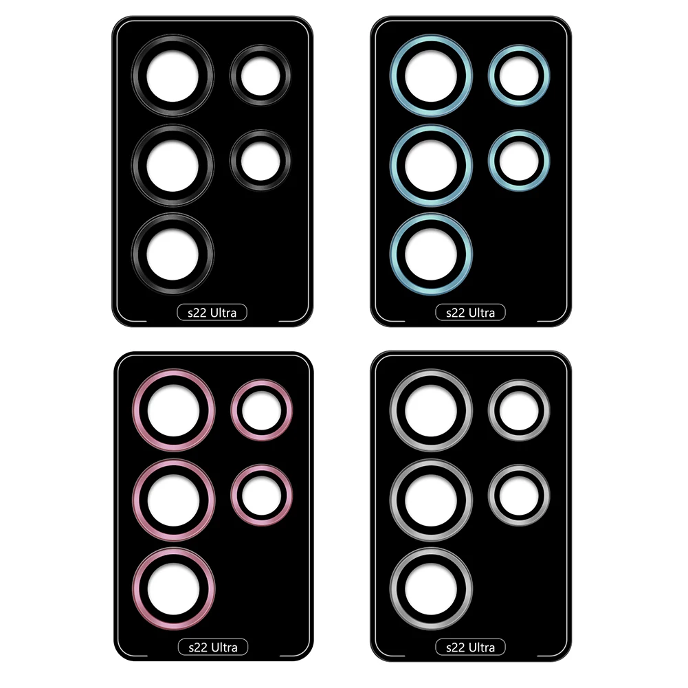 

5pcs Camera Lens Protector Mini Tempered Glass Film for Samsung Galaxy S22 Ultra Back Lens Protective Ring Cover Accessory