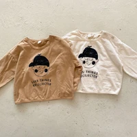 2022 autumn winter new baby cartoon bottoming shirt gril infant full cotton long sleeves t shirt boy children loose fashion tops