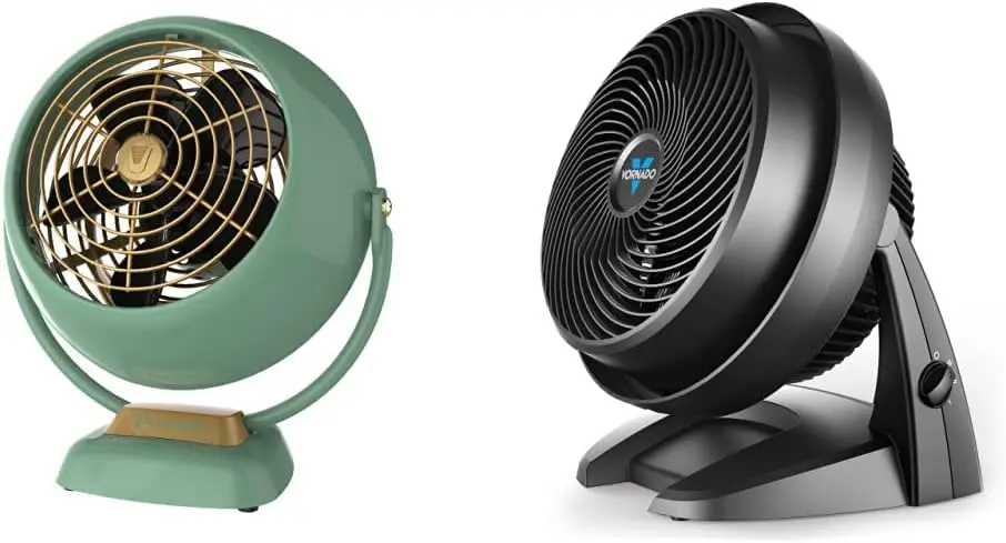 

VFAN Jr. Vintage Air Circulator Fan, Green & 630 Mid-Size Whole Room Air Circulator Fan