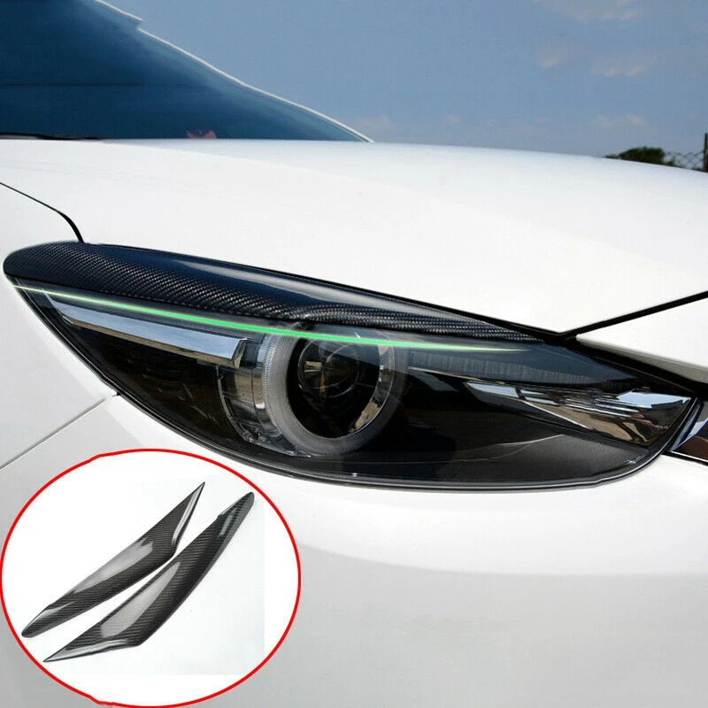

Автомобильная накладка из углеродного волокна для фар, век, бровей, отделки для Mazda 3 AXELA 2017-2018