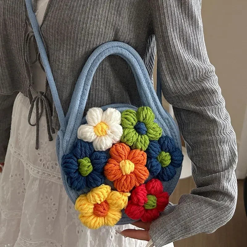 Versipacks женская сумка-мессенджер с цветочной ручкой новинка 2024 модная круглая