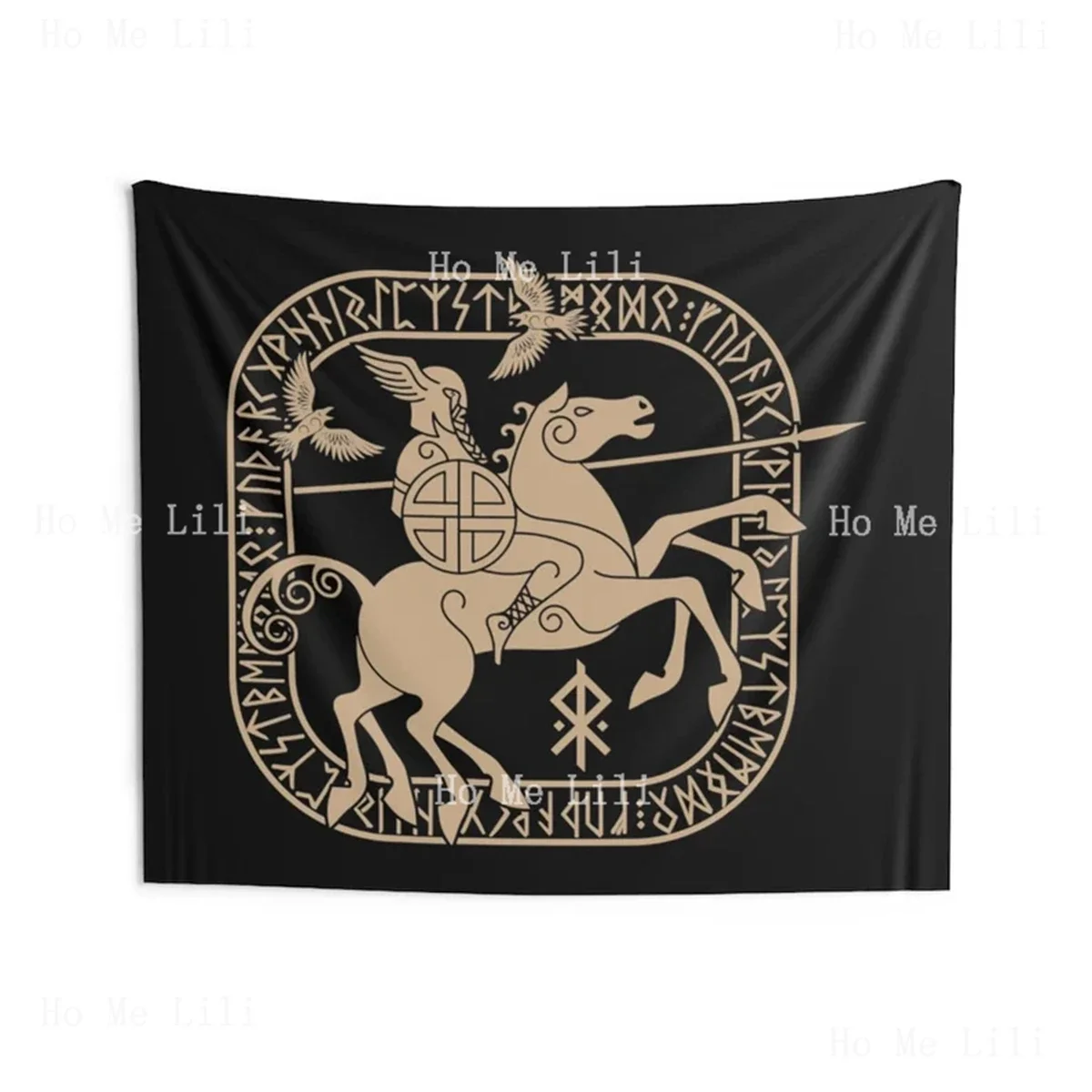 Настенный гобелен Одина скандинавская мифология языческий руны Спянира