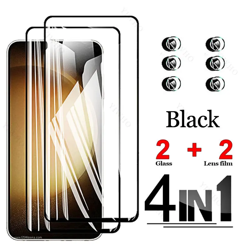 

4 в 1 для Samsung Galaxy S23 Plus полное клеевое покрытие Передняя пленка Защита экрана для Samsung Sumsung S23plus S23 + камера прозрачный объектив