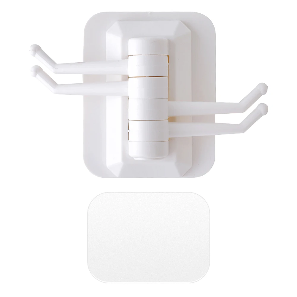 

Space Saving Punch Free Easy Install Keys Strong Bearing Bedroom Folding Wall Mounted Rotating Hook Kitchen Self Adhesive Door
