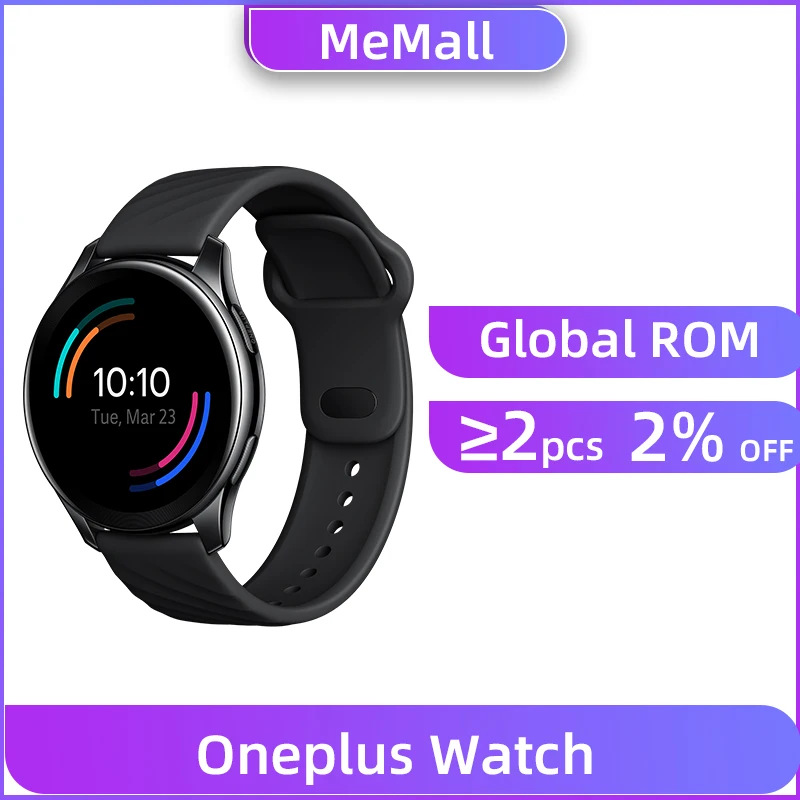 

Global Rom Oneplus Watch 4GB 46mm Smart Watch Sleep Blood Oxygen Up to 14 Days 1.39" AMOLED Display IP68 For OnePlus 9 Pro 9R