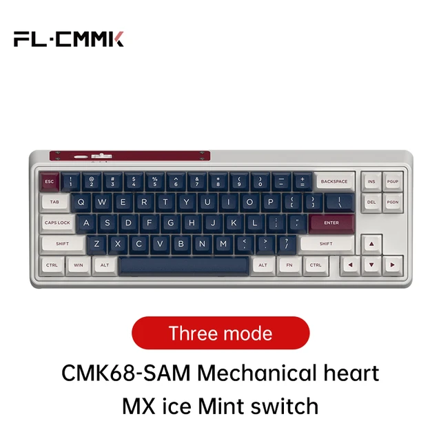 FL · ESPORTS CMK68-SAM механическая клавиатура с тремя режимами, 68 клавиш, RGB, горячая замена, 2,4G, беспроводная, Bluetooth, проводная, Win/Mac/iPad