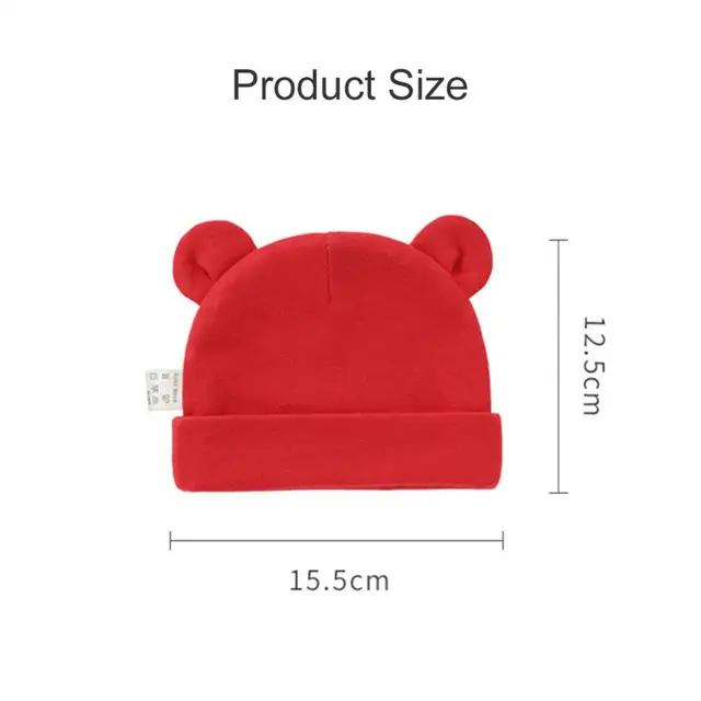 Cute Cartoon Bear Ear Baby Hat Winter Warm Kids Beanie Cotton Soft Elastic Baby Cap For Girl Boy Hats Infant Toddler Cap Bonnet 6