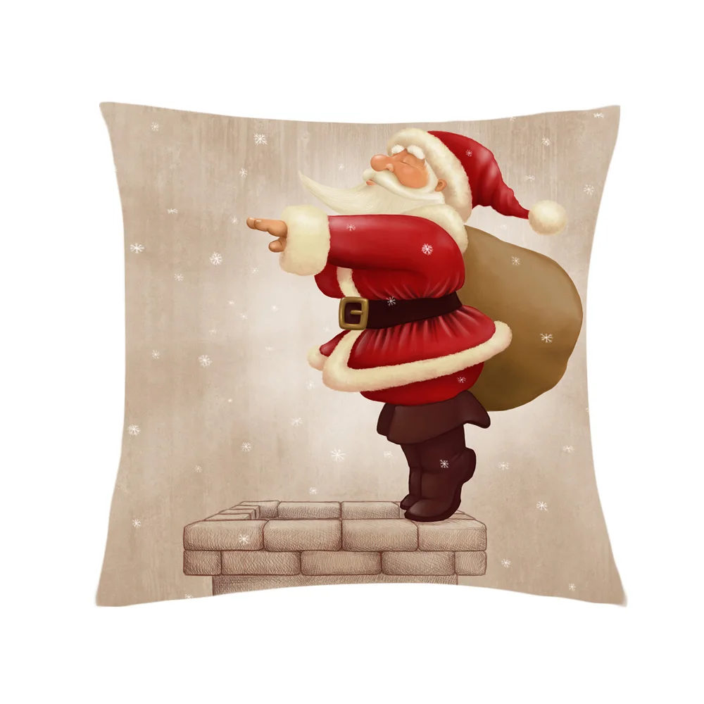 Рождественский чехол для подушки милый креативный мультяшный 45x45 украшение