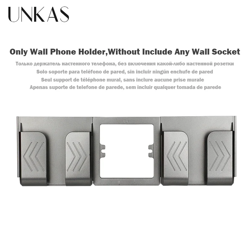 

UNKAS серая настенная розетка с двумя USB портами