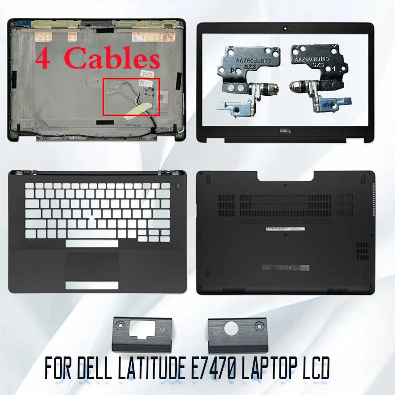 

New For Dell Latitude E7470 Laptop LCD Back Cover/Front Bezel/Hinges/Palmrest/Bottom Case/Hinge Cover Top Case OFVXOY Non Touch