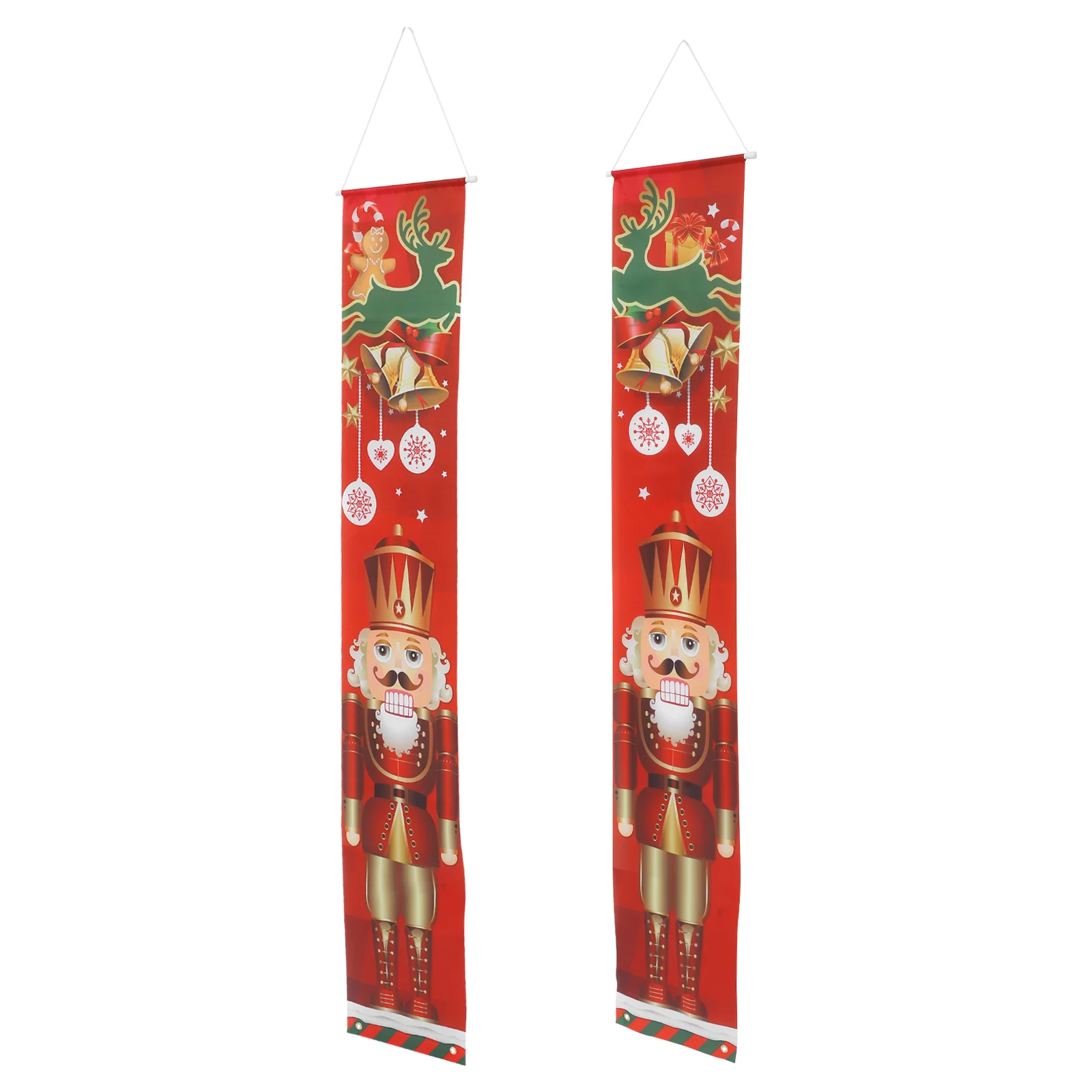 

Nutcracker Door Curtain Xmas Decoration Couplets Christmas Pattern Banner Hanging