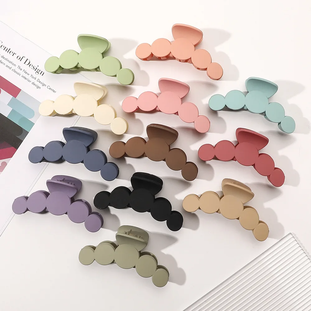 

New Fashion Fine All-match Frosted Large Color Geometry Hairpin Hair Clip Barrettes for Women Girl Hair Accessorie Headwear