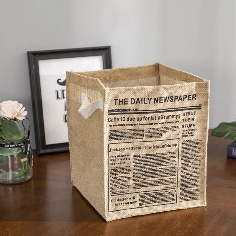 

Джутовая складная корзина для хранения