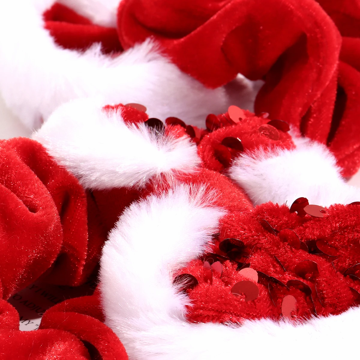 Красные рождественские аксессуары для волос набор из 2 эластичных лент