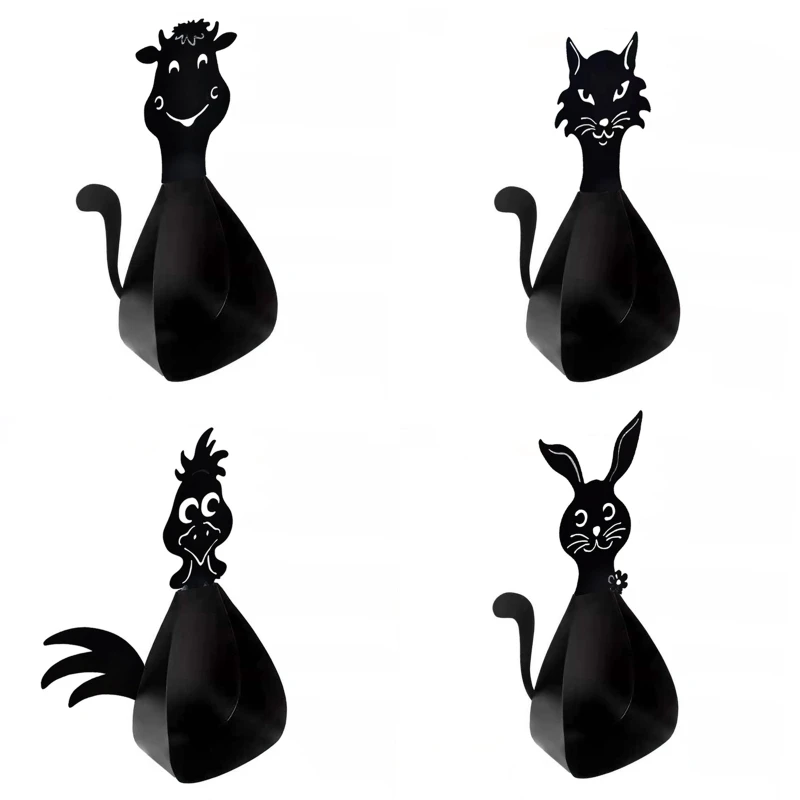 

F1CD Cartoon Animal Toilet Paper Roll Holder Metal Tissue Storage Stand Rack for Home Bedroom Living Room Desktop Decoration