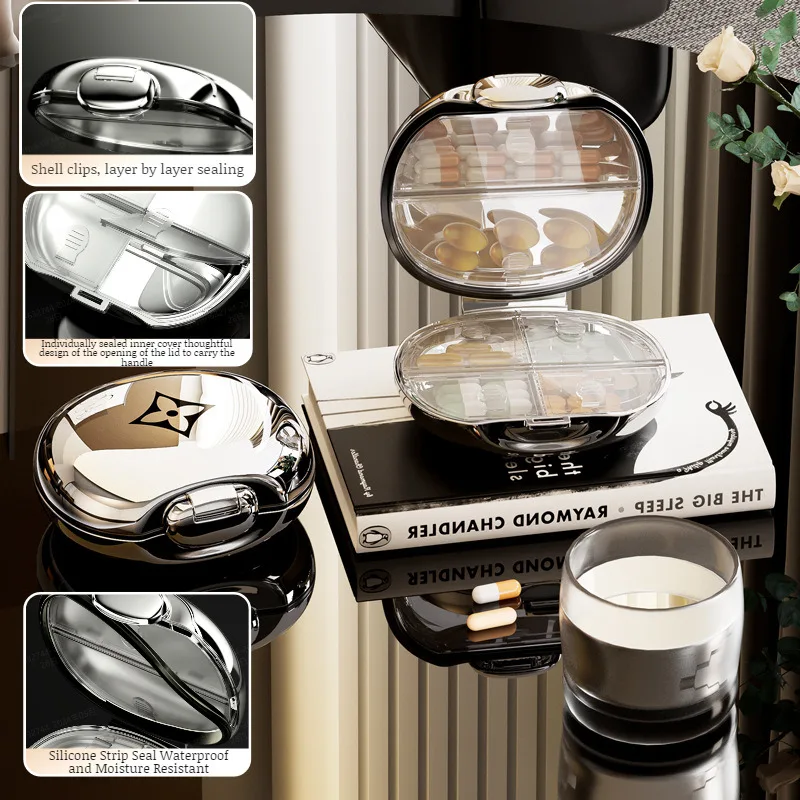 Портативный отсек для таблеток герметичный влагостойкий контейнер лекарств с