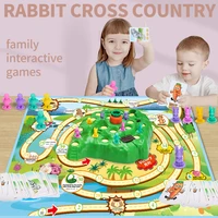 rabbit cross country competitive trap montessori children educational family fun early childhood board games interactive toys