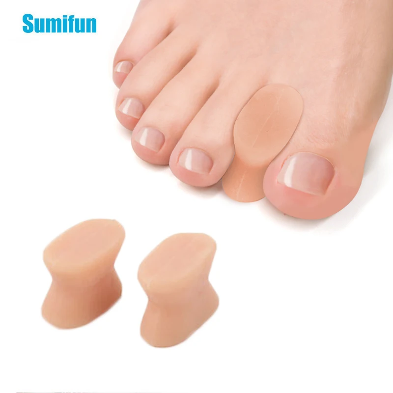 

2Pcs/Pair Toe Separator Foot Corrector Valgus Thumb Bunions Treatment Toes Orthopedic Correction Pad Pain Relief Feet Care Tools
