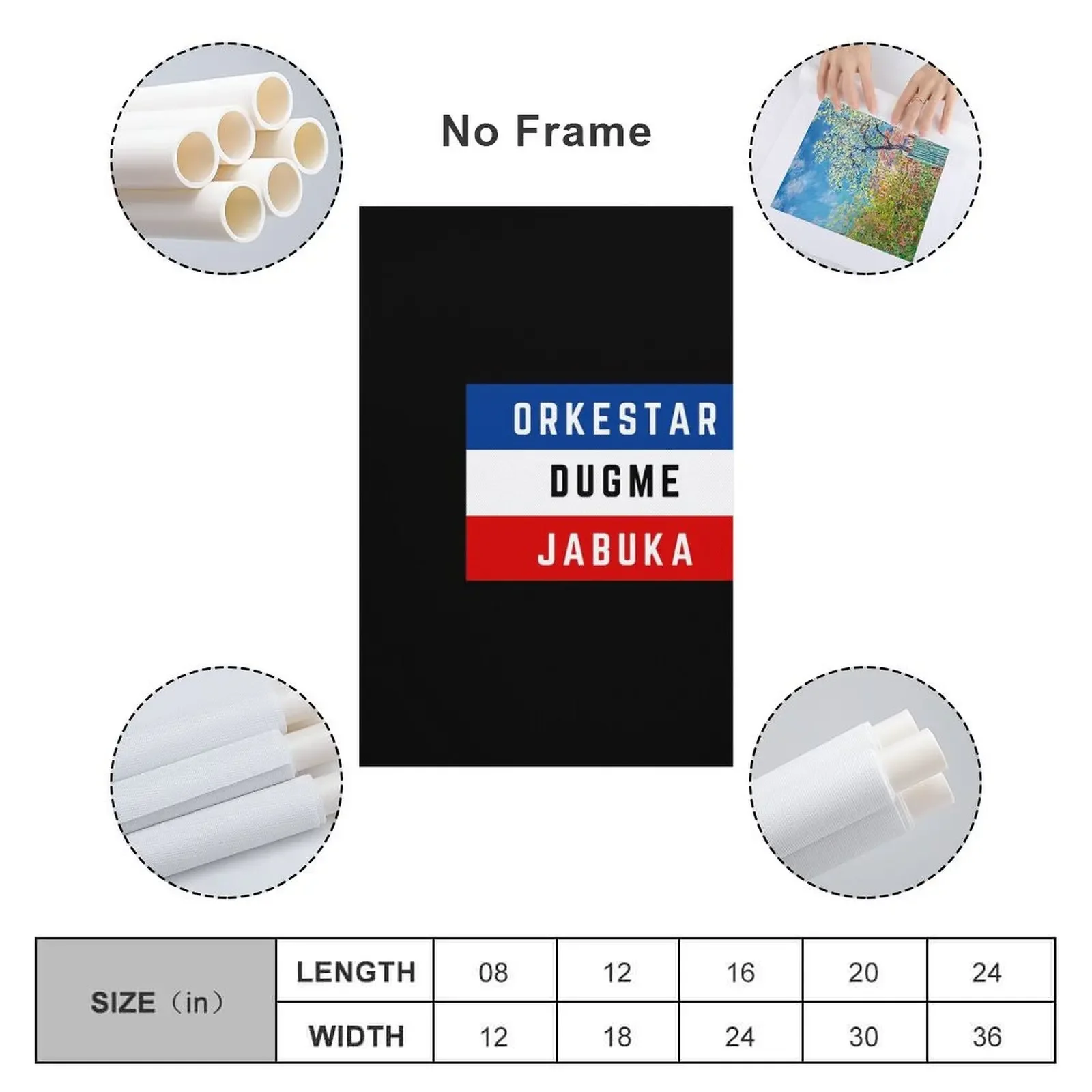 Югославиский флаг - Бижусело Dugme Plavi Orkestar Crvena Мяuka Balkan Картина на холсте Украшение