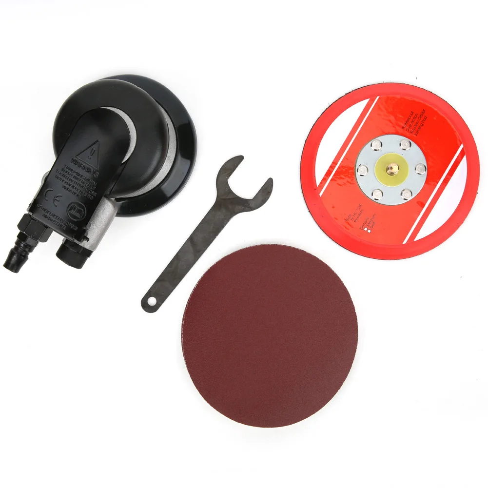 

YC-2551 Air Sander Pneumatic Sander 5-inch Polishing Machine with 180# Suede Sandpaper Pneumatic