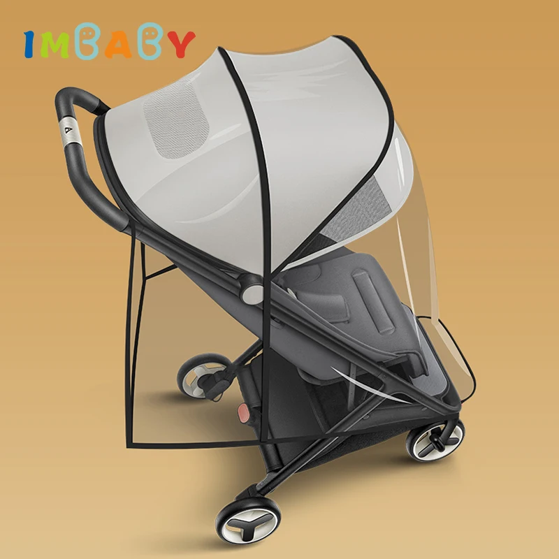 IMBABY Stroller Accessories Waterproof Rain Cover Pushchair Mosquito Insect Shield Net Safety Baby Stroller Front Armrest