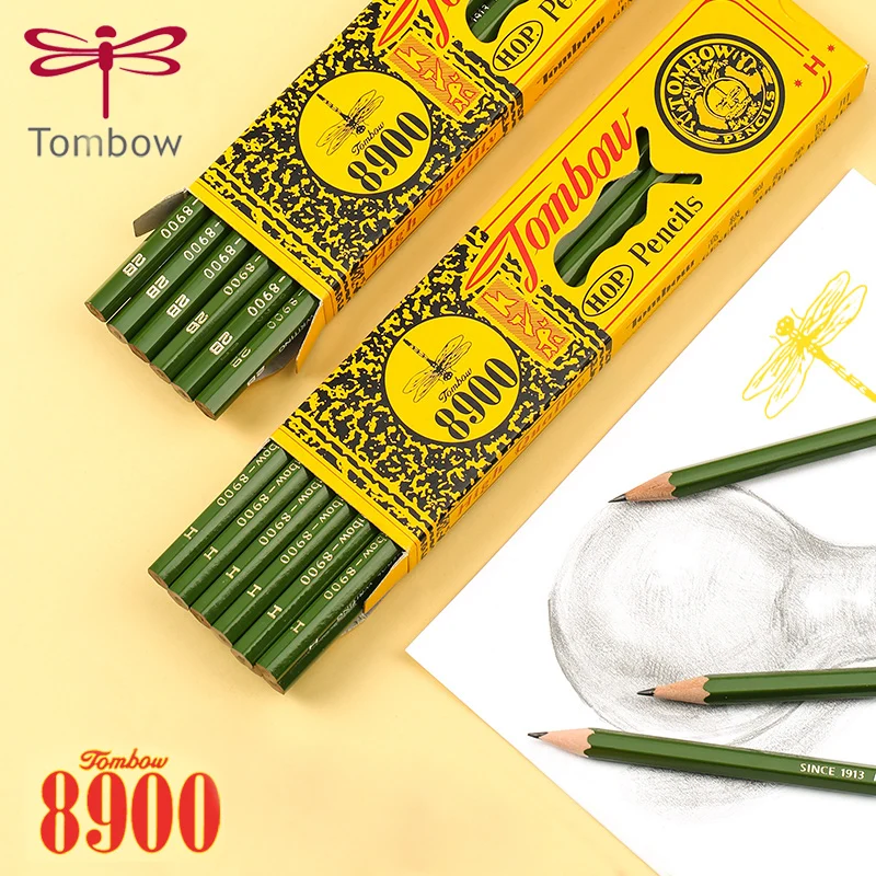 

Japanese Tombow 8900 Wooden Pencils Classic Professional Sketching Classic Hexagonal Wooden Stationery Drawing Color Pencil Set