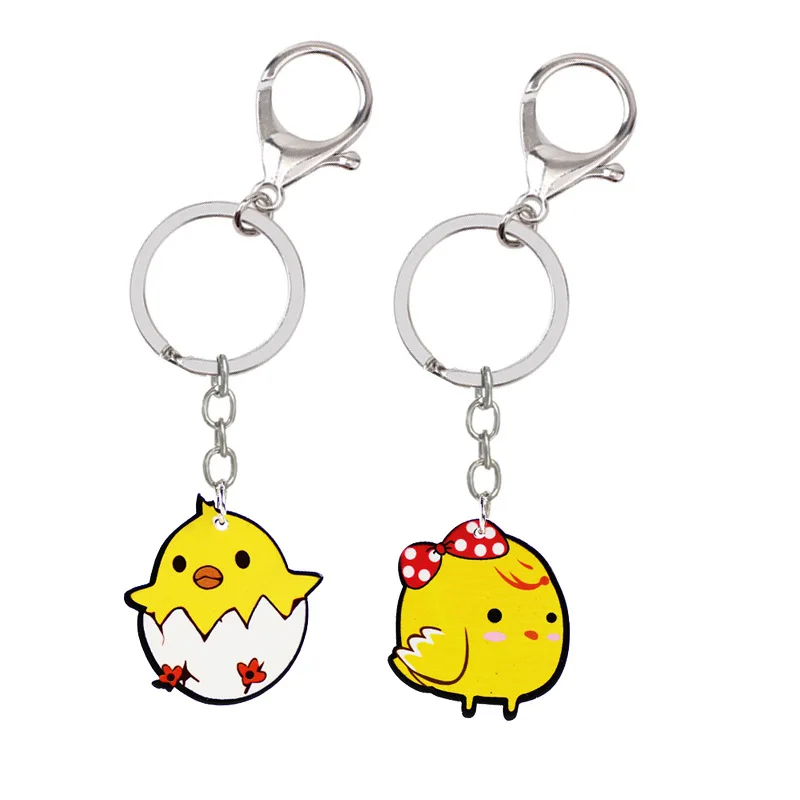 

Sitaicery Chick Key Chain Women Keychains Rings Bag Car Charms Jewelry For Girls Boy Jewelry Chaveiro Cute Charm Keyring Trinket