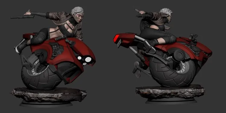 1/18 1/24 резиновые модельные наборы мотоцикл девочка истребитель Неокрашенная