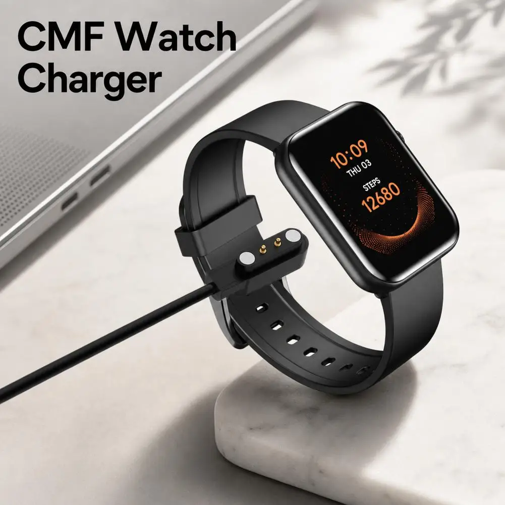 Фото Кабель для зарядки For Nothing CMF Watch 3 Pro USB, мощный магнитный 2-контактный зарядник, аксессуары для умных часов, дропшиппинг №4