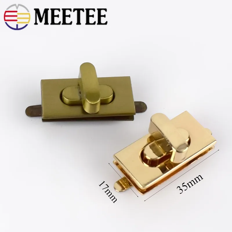 Meetee 2/5 шт 35х17мм металлический замок застежка прямоугольные поворотные замки