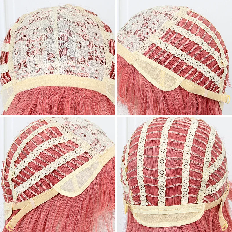 Женский парик для косплея Doki Literature Club Sayori, розовые короткие термостойкие синтетические волосы, парик с шапочкой и бантом (art.: 3920bc650c838) - 3920bc650c838