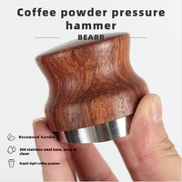 coffee distributor stainless steel rosewood triple pulp press adjustable hammer press 515358mm