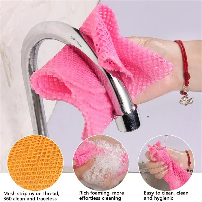 

Microfiber Cleaning Wipes Car Clean Towel Kitchen Mesh Dish Cloth Reusable Clean Towel Cloths Non-stick Oil Home Cleaning Towels