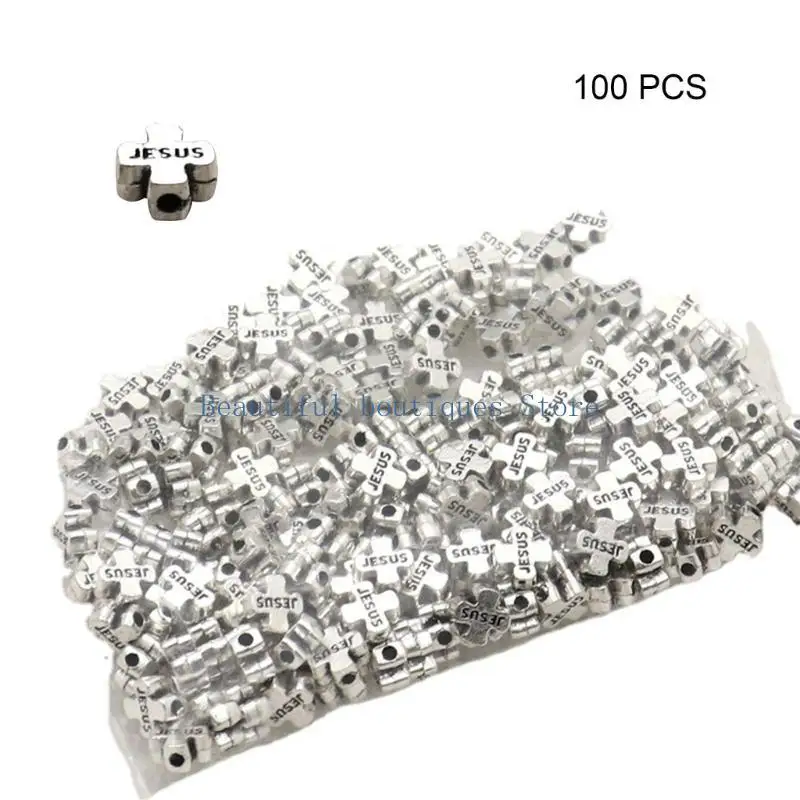 Фото U4LF 100 PCS антикварные поперечные проставки бусинки сплав сплав №2