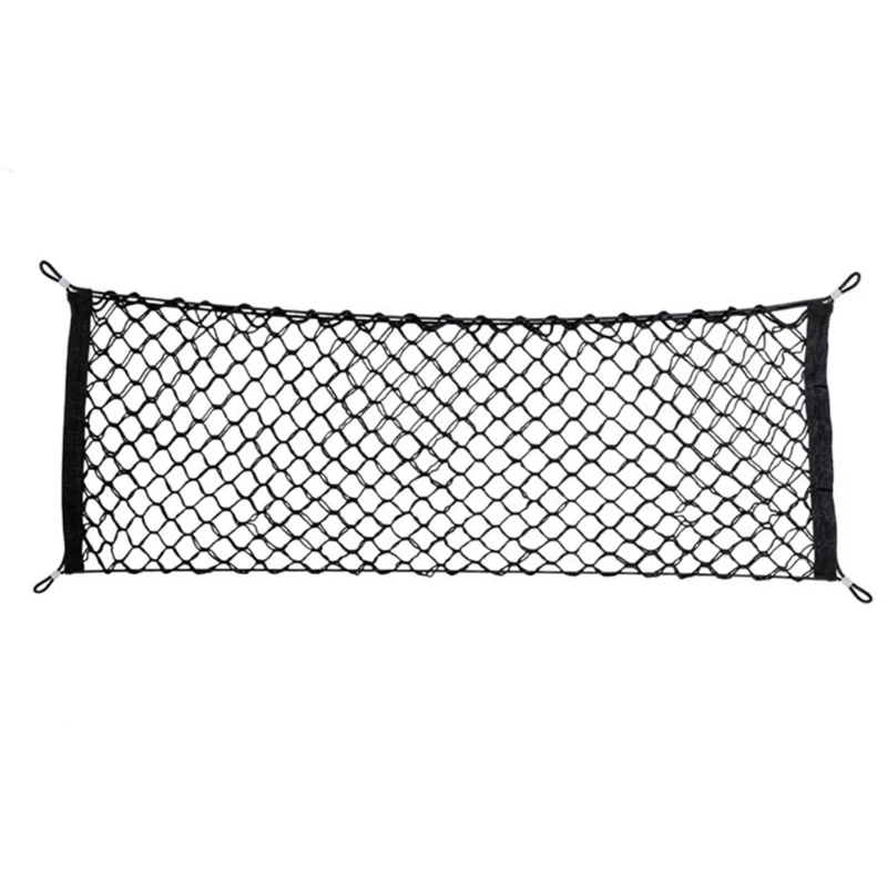 

Black Trunk Double-Layer Cargo Net Adjustable Storage Tool Vehicle Interior Storage Accessories