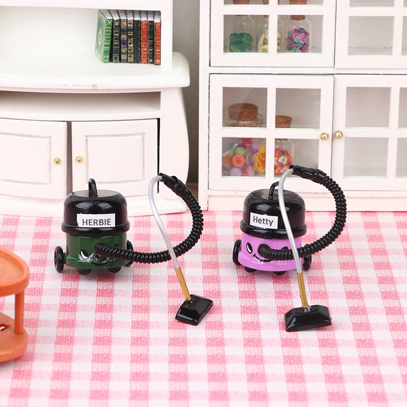 

1/12 Dollhouse Vacuum Cleaner Dollhouse Miniature Accessory Vacuum Cleaner Black and Blue