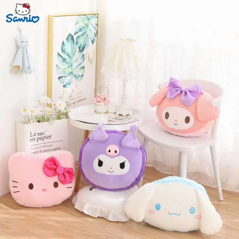 

Sanrio аниме милая моя мелодия Kuromi Cinnamoroll Hello Kitty плюшевая подушка сиденье мягкая милая игрушка для автомобиля