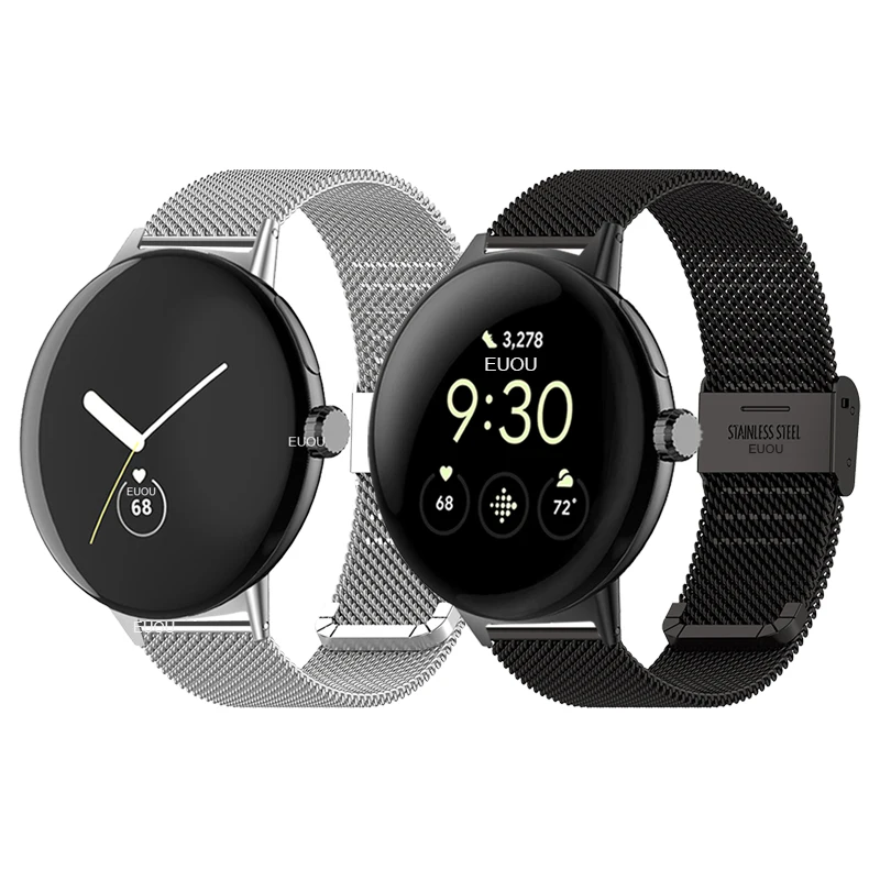 

Stainless steel metal mesh Band For Google Pixel Watch Replacement strap Bracelet Pixel Watch Watchband With Adapter Accessories