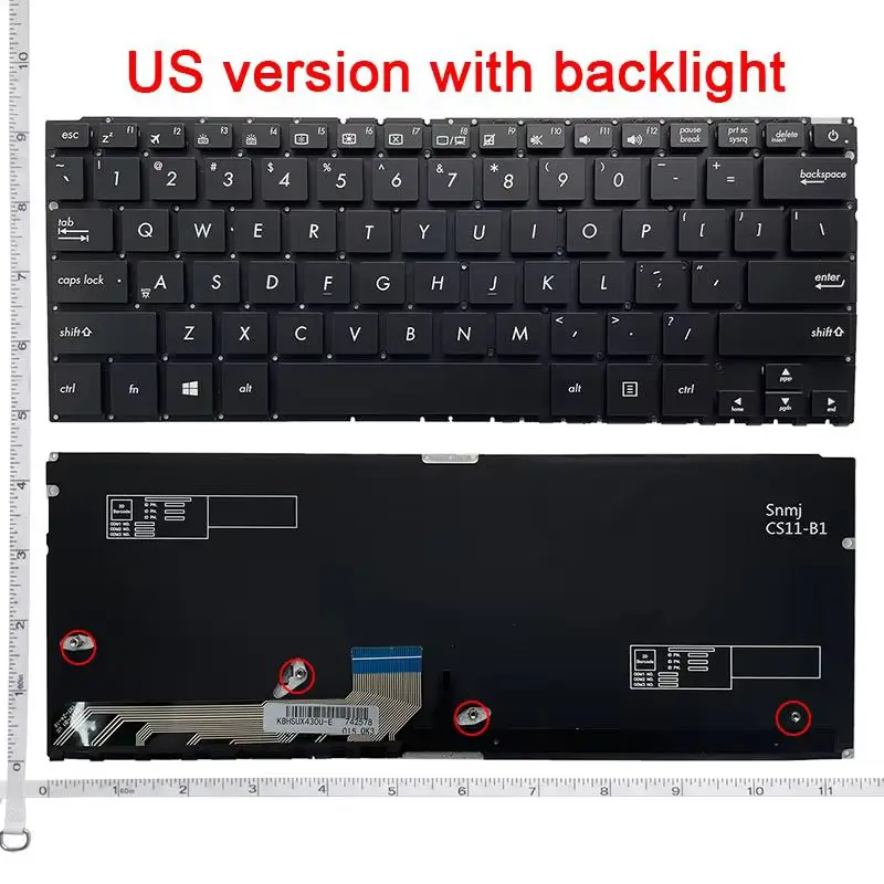 Клавиатура для ноутбука ASUS UX430 UX430U UX430UA UX430UQ UX305UAB американская английская черная