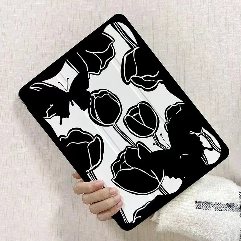 

Flower Cover for iPad 9.7 10.2 10.5 10.9 Pro 11 12.9 12 9 Case Pencil Capa for iPad Air 5 4 3 2 10th 9th 8th Generation Funda